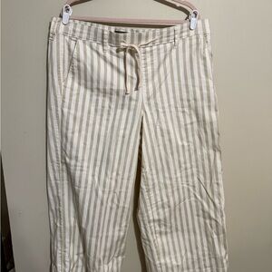 Torrid Beige and White Striped Pants